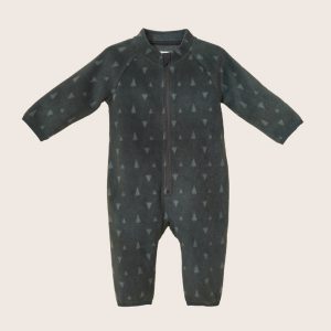 Rise Little Earthling Microfleece Romper - Antique White / 6-12m