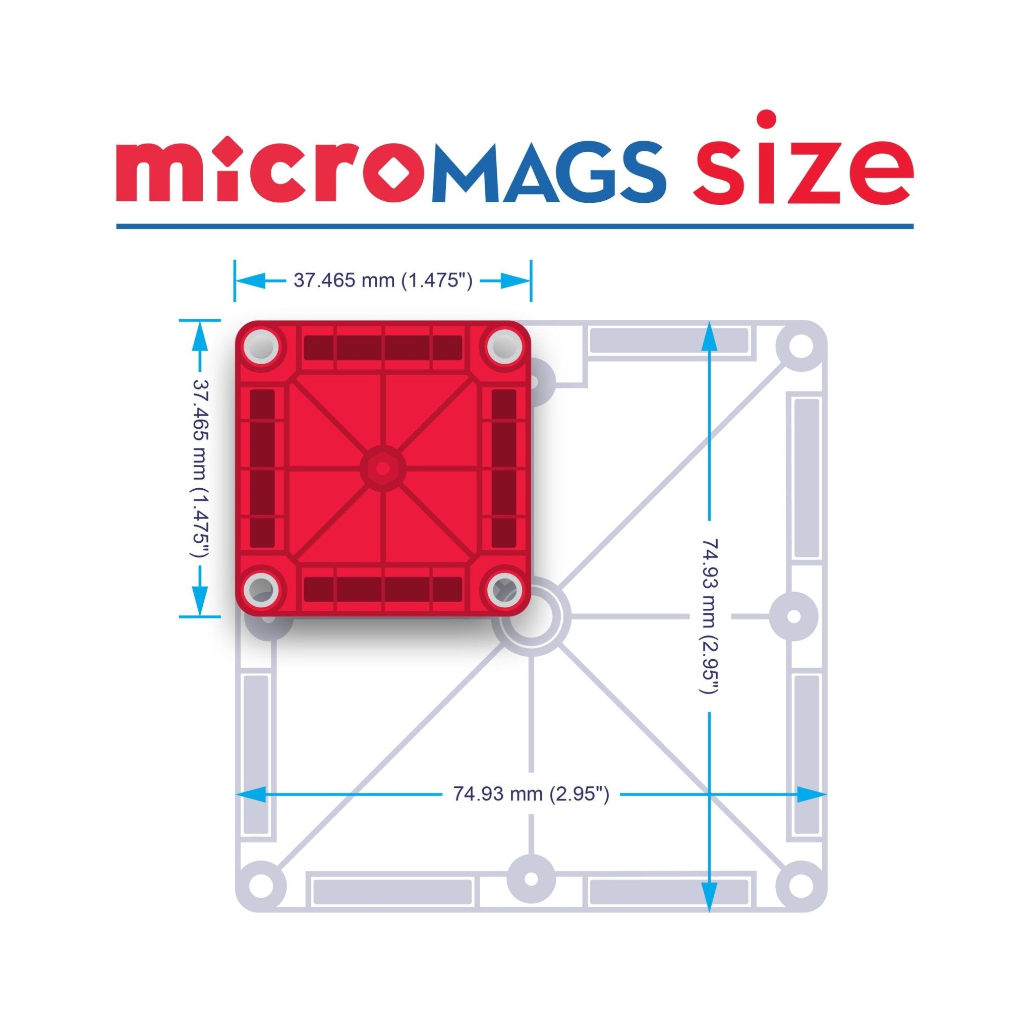 MAGNA-TILES® microMAGS LEARN Numbers 56-Piece - Image 5