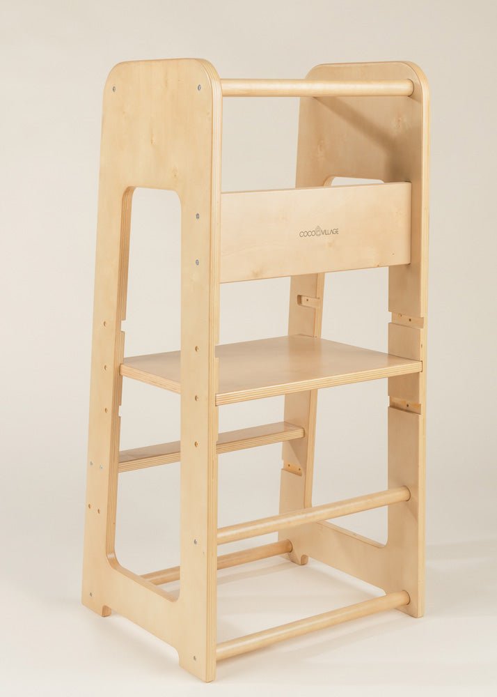 Coco Village Educational Tower - Natural Wood - Image 2