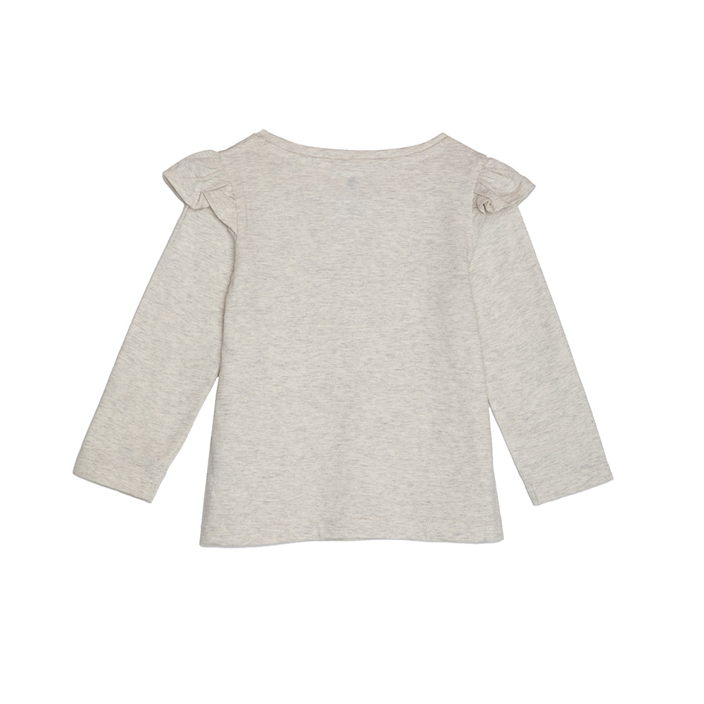 rise little earthling Long Sleeve Ruffle T-Shirt TGFKT20 - Grey / 18-24m - Image 4