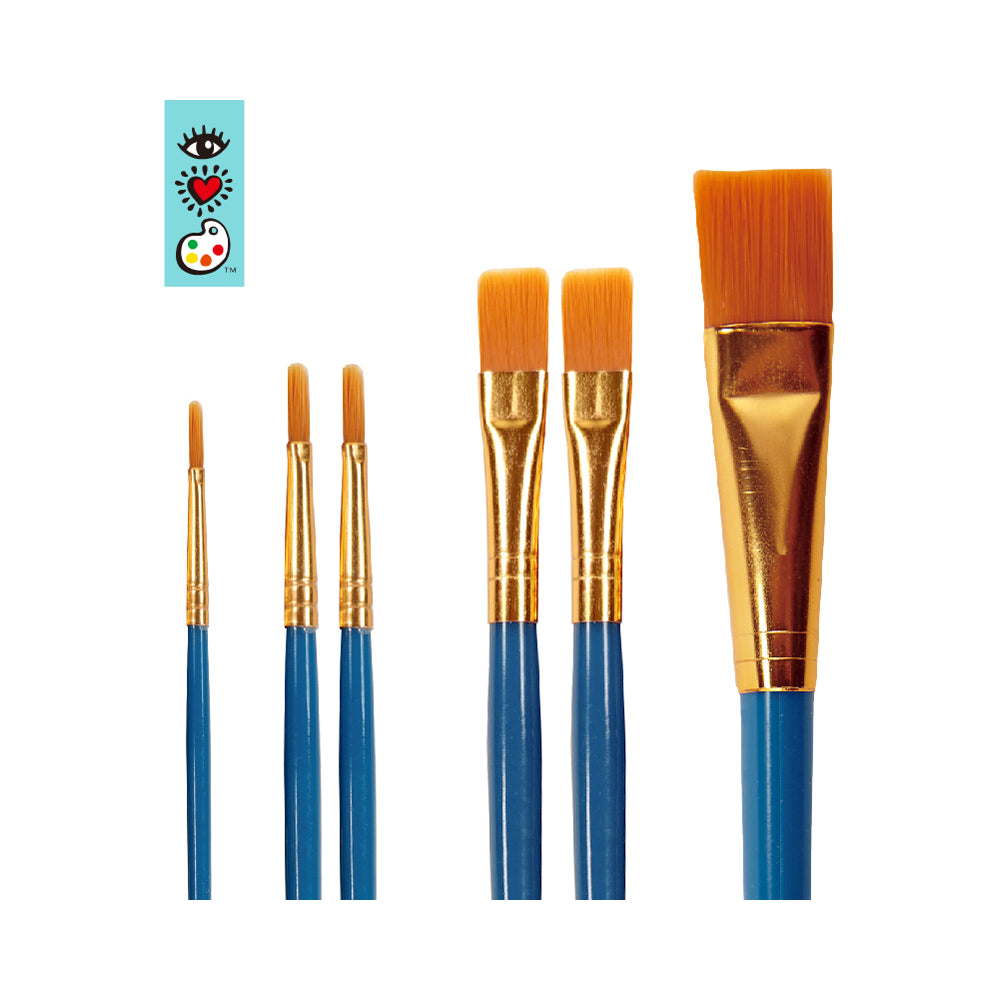 Bright Stripes iHeartArt 6 Paint Brushes - Image 7