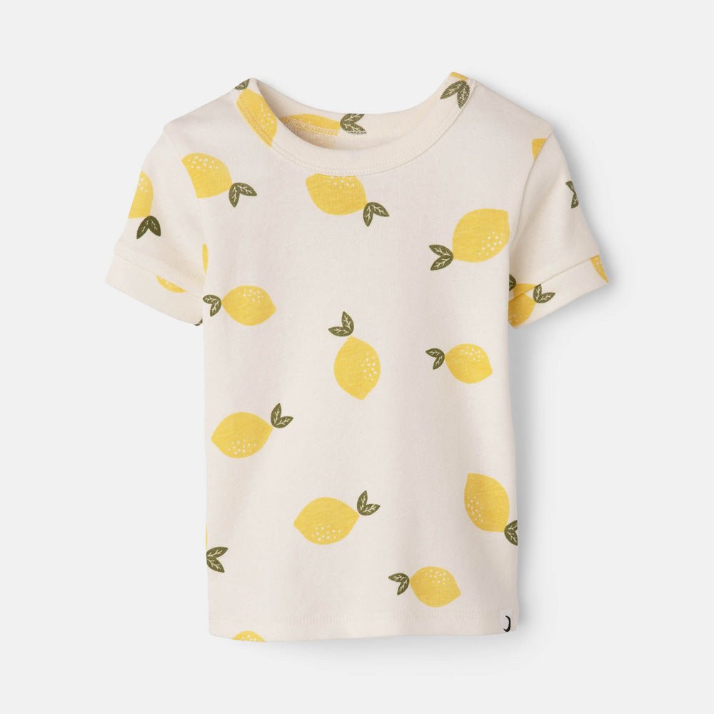 rise little earthling Short Sleeve Sleep Set - Antique White Lemon / 3y - Image 11
