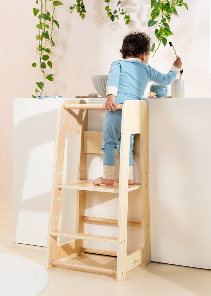 Coco Village Educational Tower - Natural Wood - Image 6