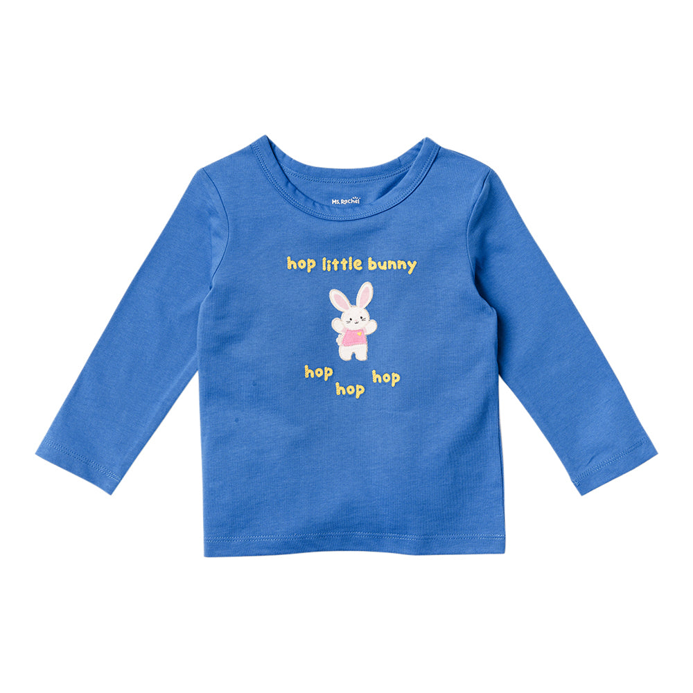 Ms.Rachel Long Sleeve Tees - Dark Blue / 2-3y