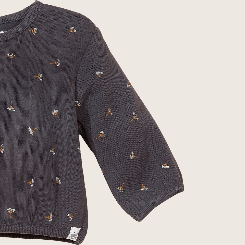 rise little earthling Crew Graphic Top - Obsidian / 0-3m - Image 5