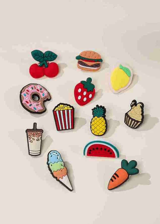 Coco Village Set of 12 Foodie Charms Pin