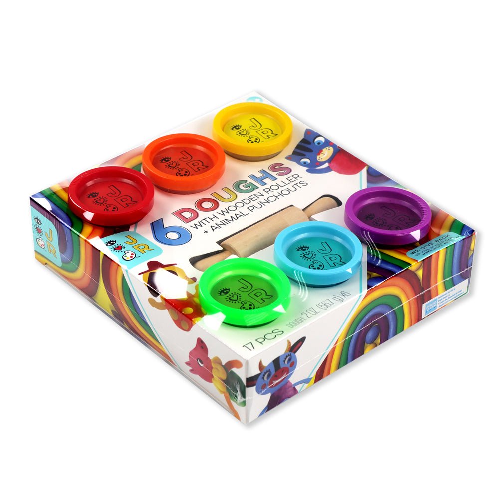 Bright Stripes JR 6 Doughs + Wooden Roller - Image 2