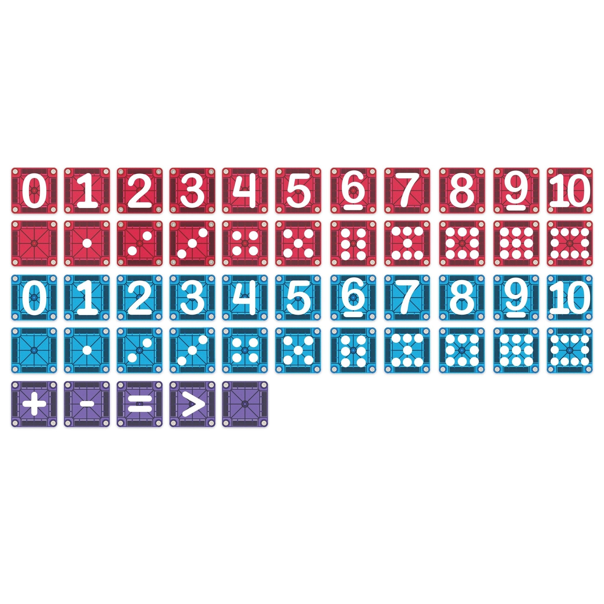MAGNA-TILES® microMAGS LEARN Numbers 56-Piece - Image 2