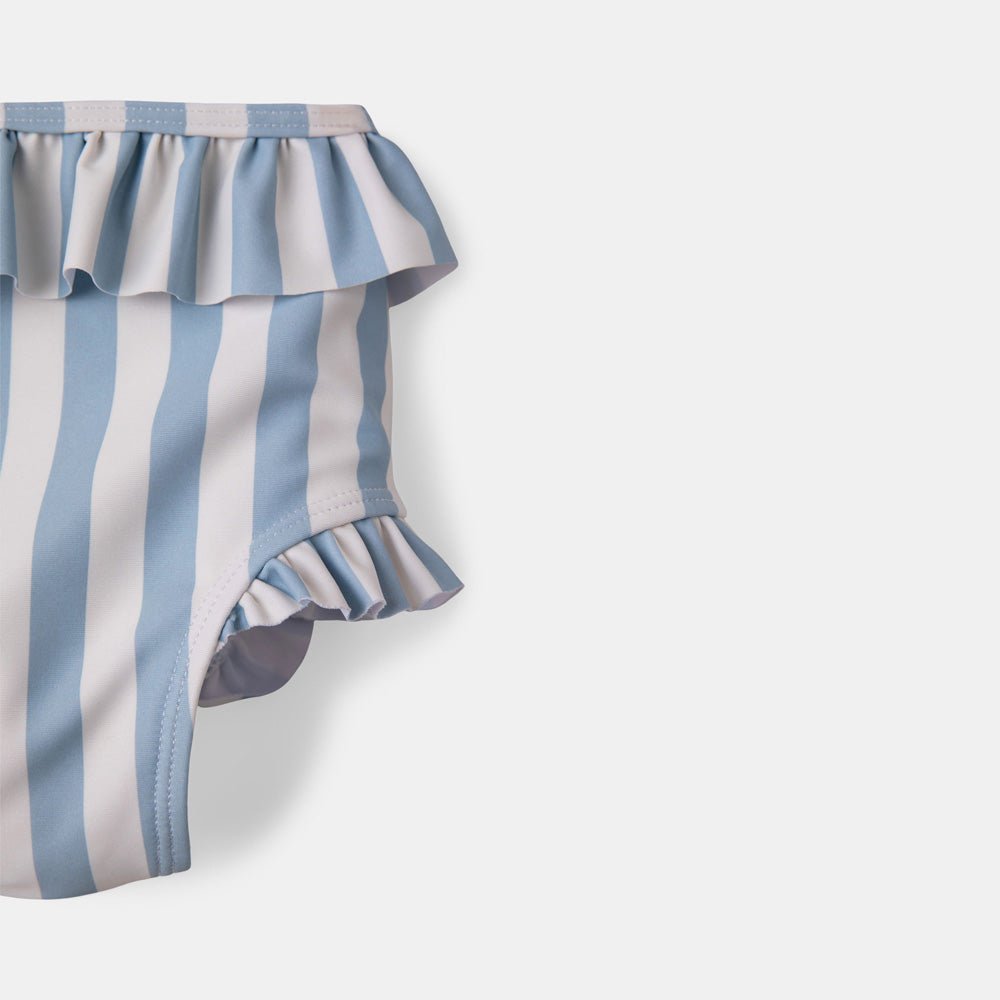 rise little earthling Ruffle Bow 2-pc Bathing Suit - Peach Gingham / 12-18m - Image 6