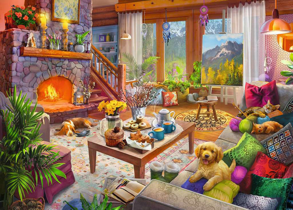 Ravensburger Cozy Cabin 1000 pc Puzzle - Image 6