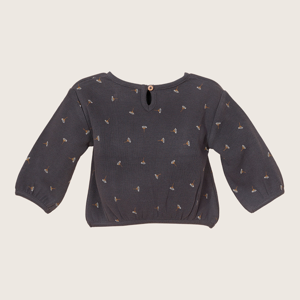 rise little earthling Crew Graphic Top - Obsidian / 0-3m - Image 6