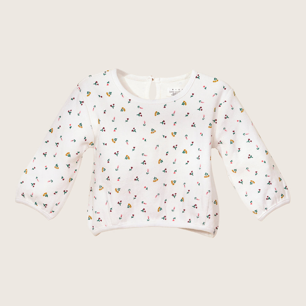 rise little earthling Crew Graphic Top - Obsidian / 0-3m