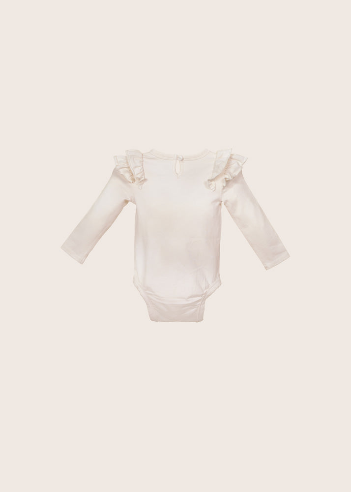 rise little earthling Ruffle Bodysuit - Red / 9-12m - Image 3