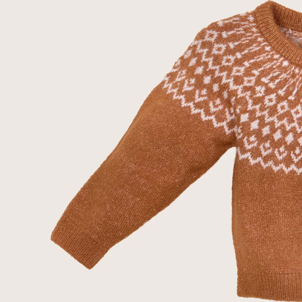 rise little earthling Fairisle Sweater BUHSW08 - Red / 9-12m - Image 5