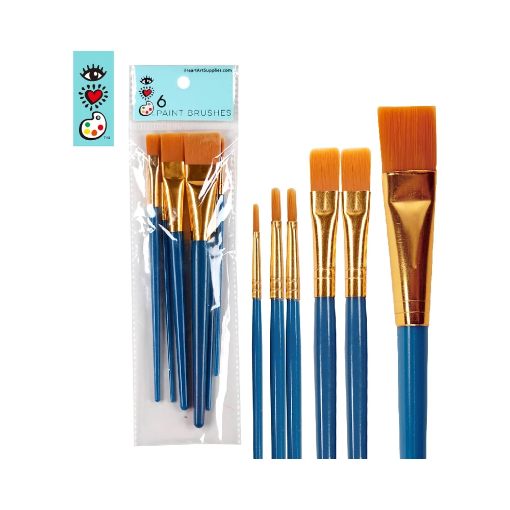 Bright Stripes iHeartArt 6 Paint Brushes - Image 8