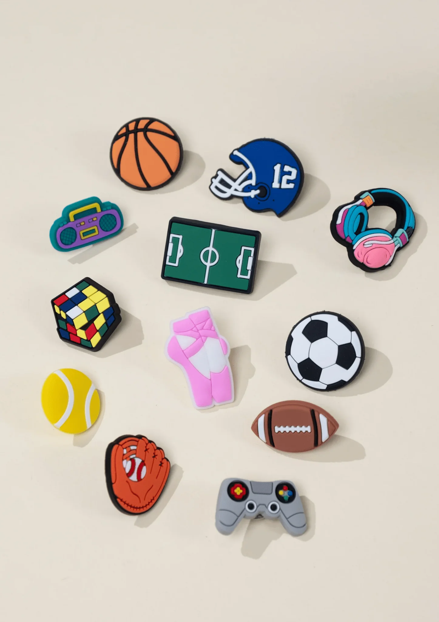 Coco Village Set of 12 Sports & Activities Charms Pin - Image 7