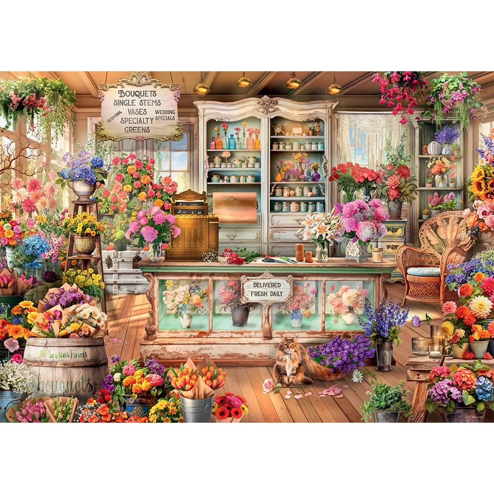Ravensburger All Seasons Flower Shop 1000 Pc Puzzle - Image 3